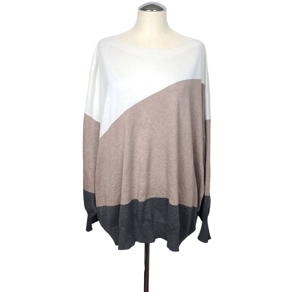 Ovla Colorblock Lightweight Sweater 3X